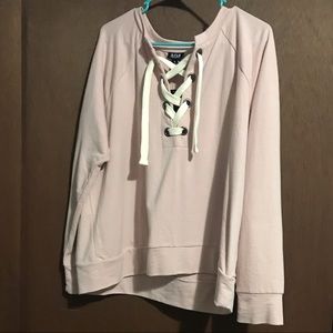 a.n.a lace up sweater